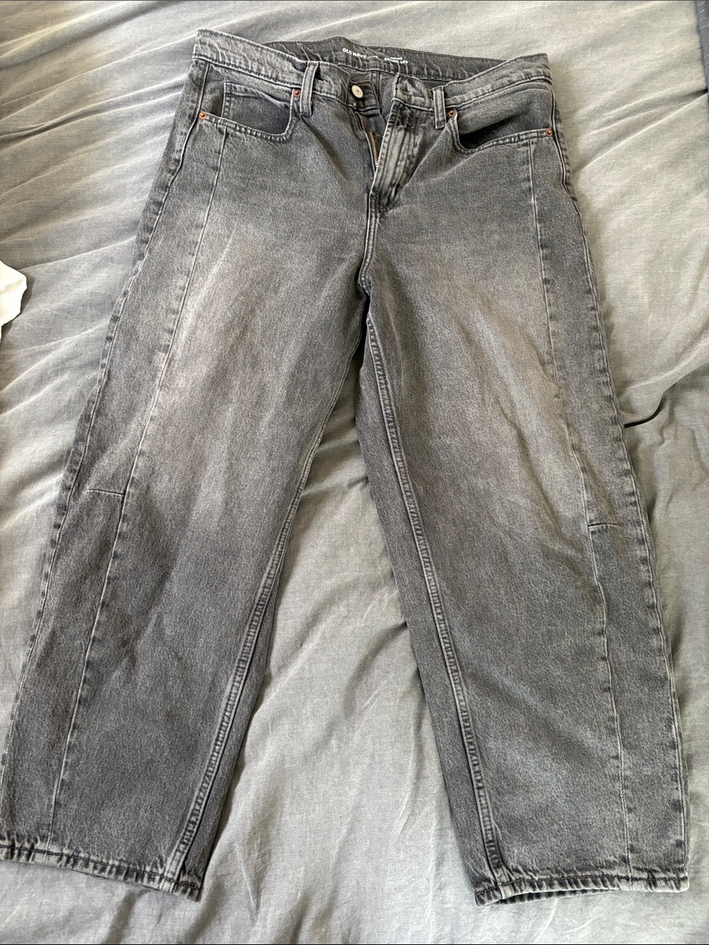 Women’s Barrel Leg Jeans - Washed Gray